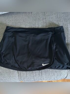 Nike Black Active Skort with White Swoosh